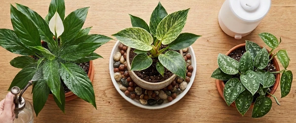 Houseplant humidity methods side 1200x500